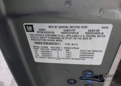 2004 Chevrolet Trailblazer Ext Ls z USA, uszkodzony, nr VIN 1GNES16S846223511